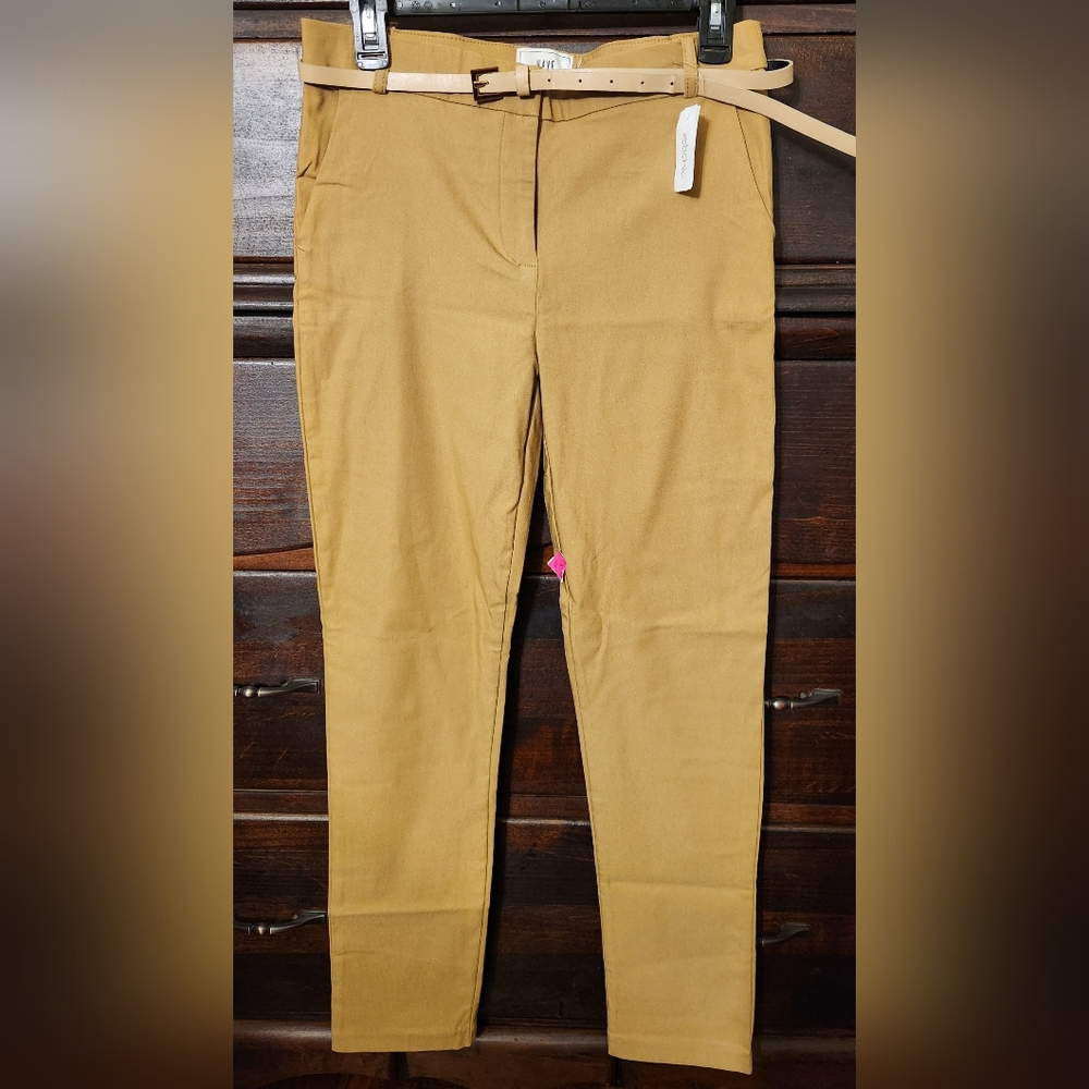 Have Tan Skinny Pants with Belt